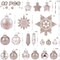 86PCS Christmas Tree Ball Ornaments Clear Set (Champagne) - 14.69 x 7.32 x 9.53 inches